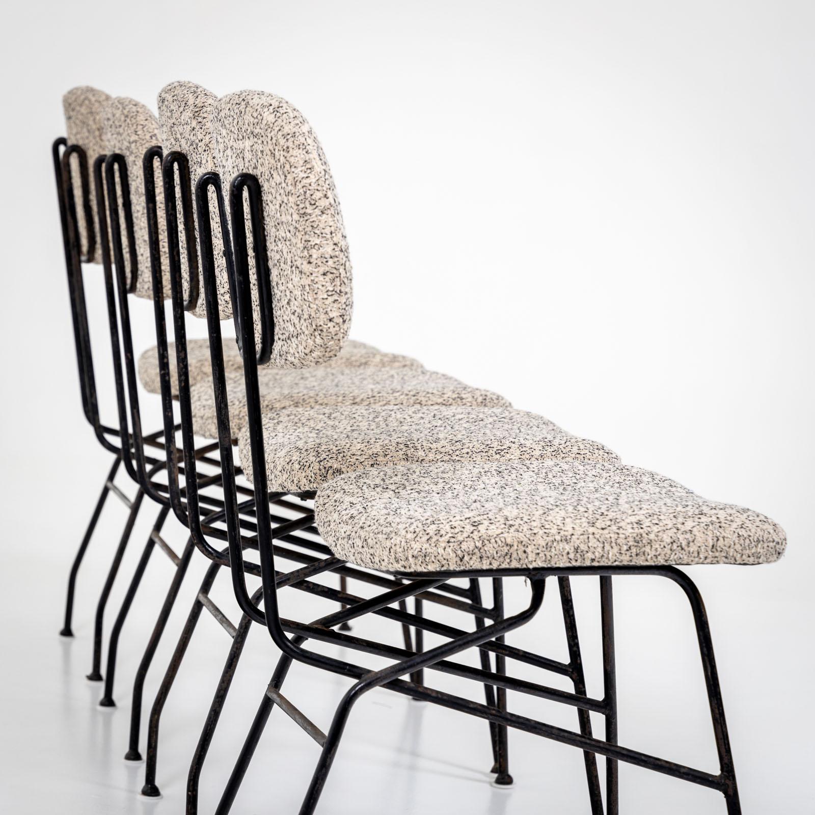 Four Chairs, Cocorita model, by Gastone Rinaldi for Rima, Italy 1950s In Good Condition For Sale In Greding, DE