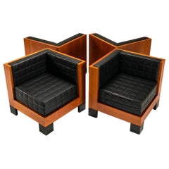 Quatre chaises Cubo E Sfera d'Oswald Matthias Ungers pour Sawaya & Moroni, années 1980