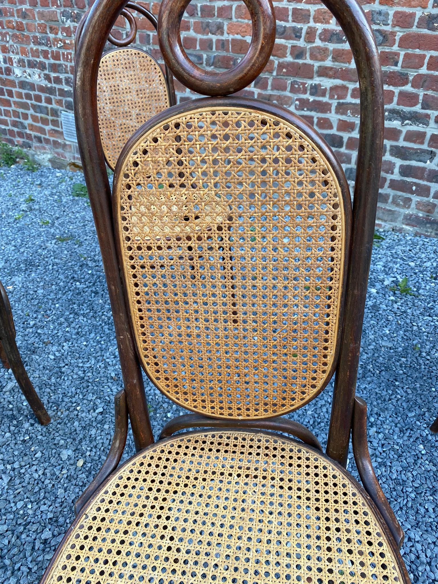 Four Chairs in the Thonet Style, circa 1900 For Sale 1
