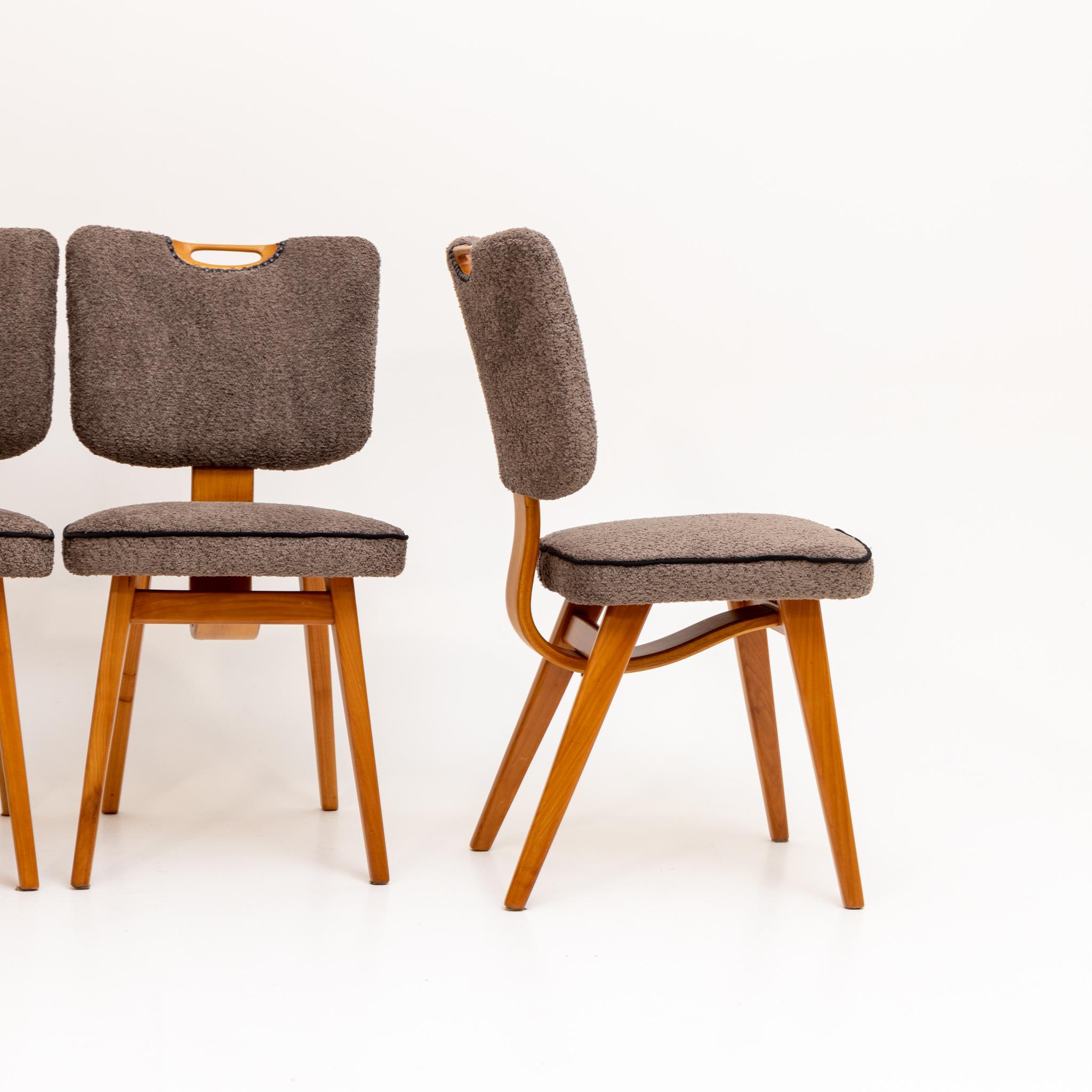 Mid-Century Modern Four Chairs, Italian Manufactory, Mid-20th Century