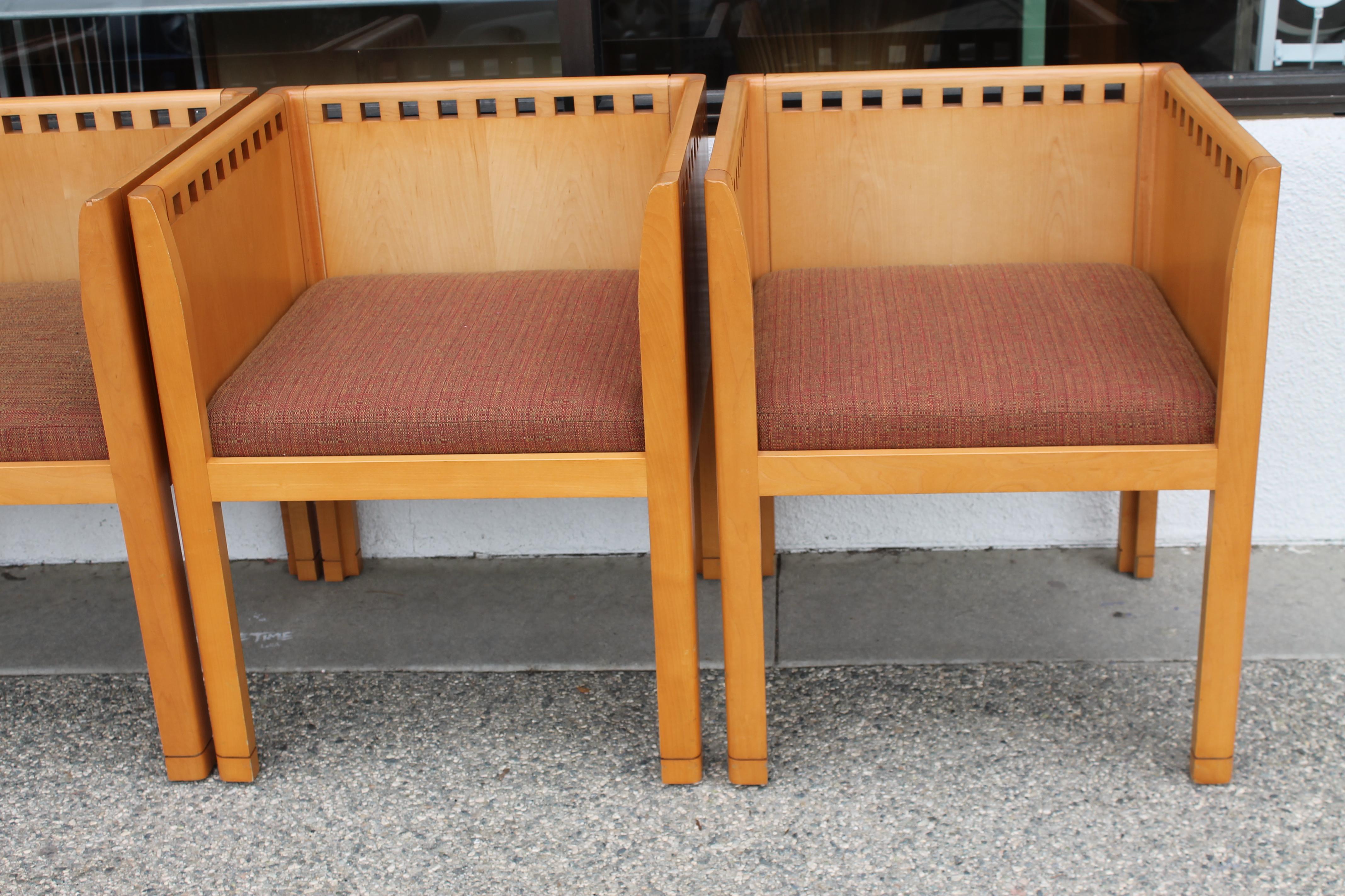 Mid-Century Modern Four Chairs, Metropolitan Furniture Corporation For Sale