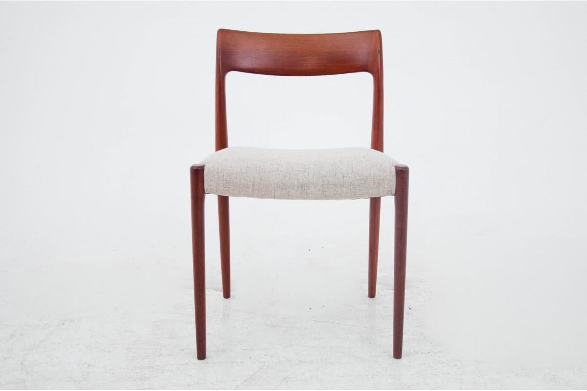 Four Chairs Model 77, Designed by N. O. Møller, Denmark, 1950s 1