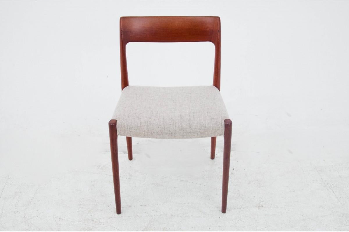 Four Chairs Model 77, Designed by N. O. Møller, Denmark, 1950s 2