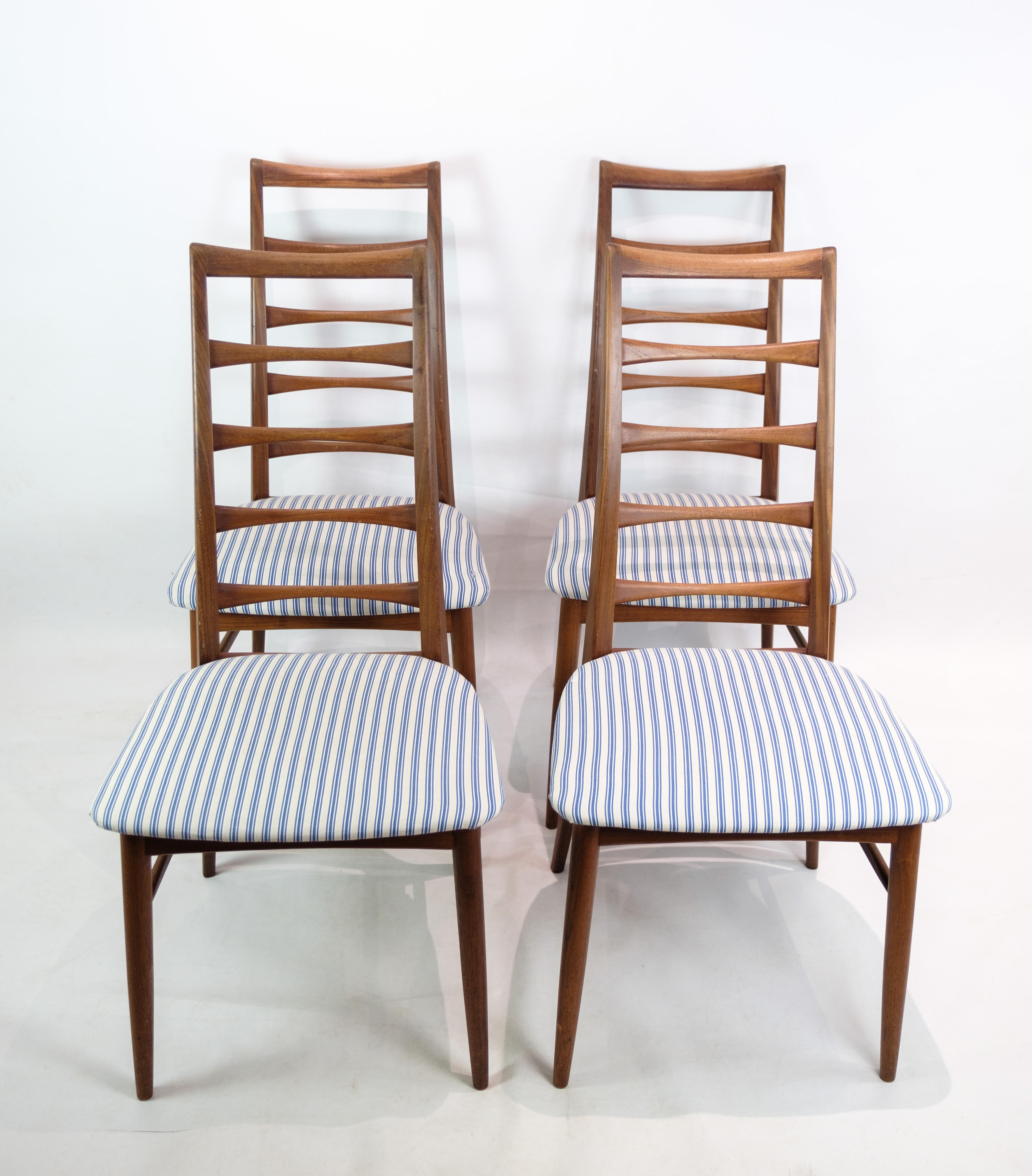 Mid-Century Modern Ensemble de quatre chaises modèle Lis par Niels Koefoed, années 1960 en vente