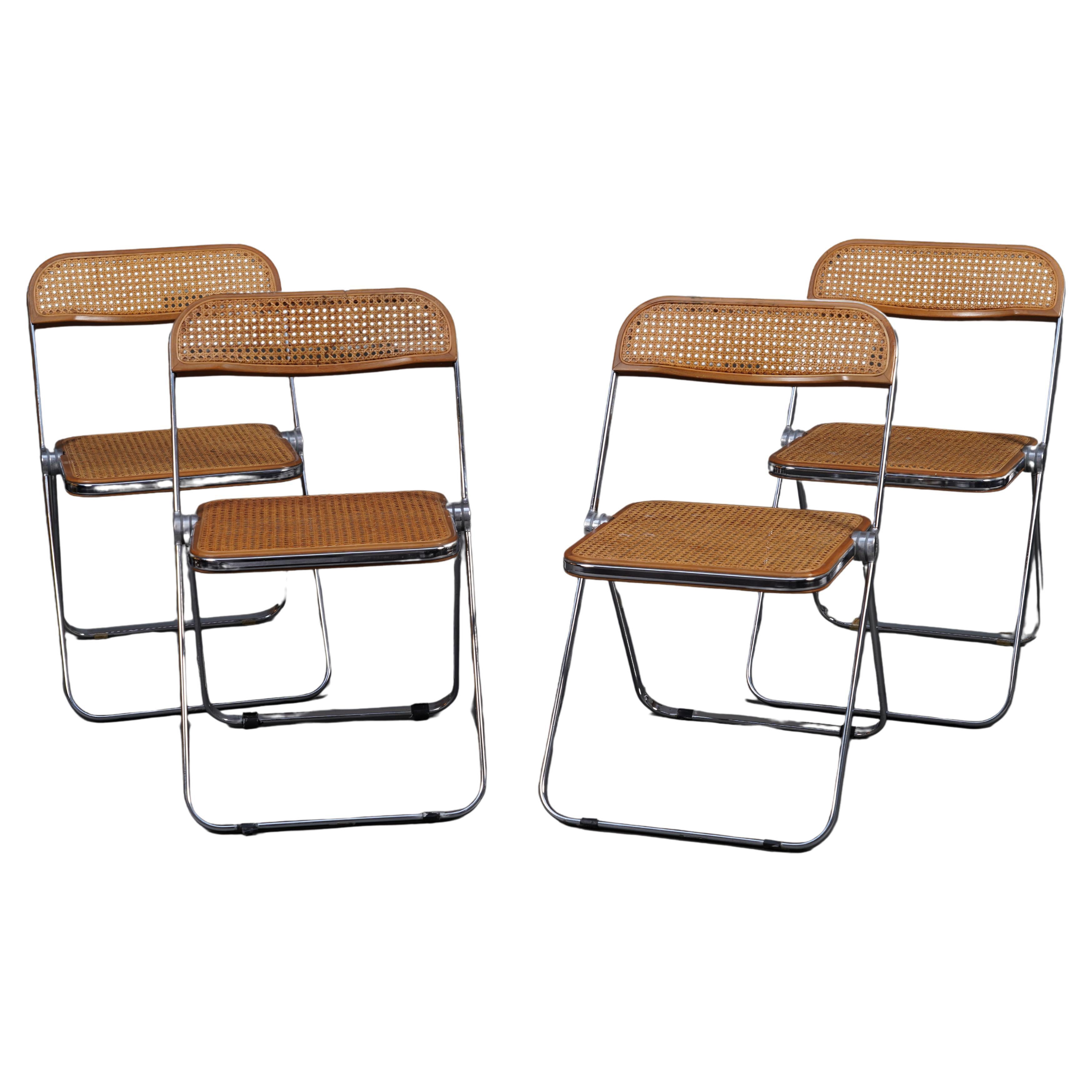 Four "Plia" Chairs, Castelli/Giancarlo Piretti, Italy, Circa 1970