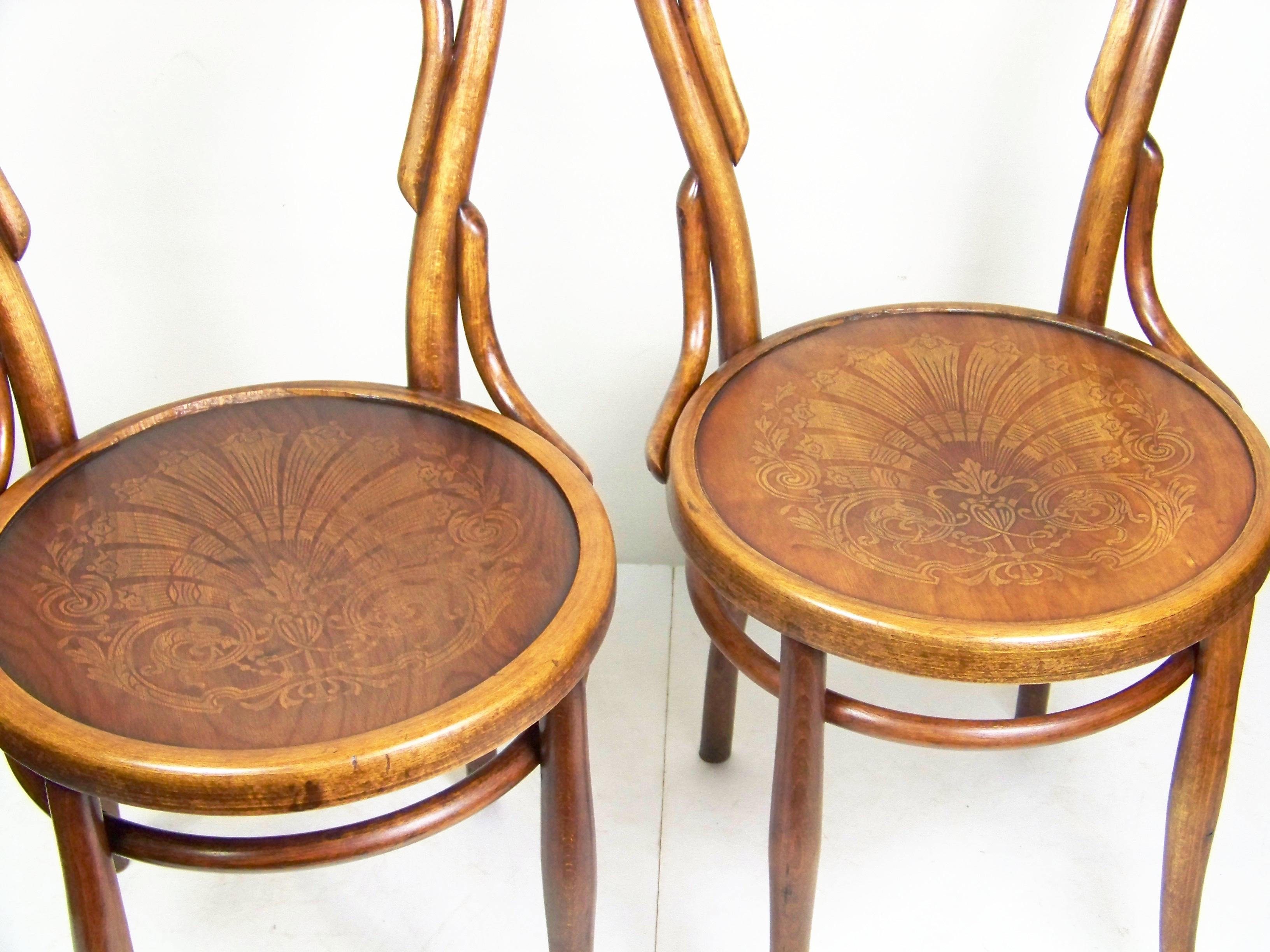 Bentwood Four Chairs Thonet Nr.14, 1900 circa