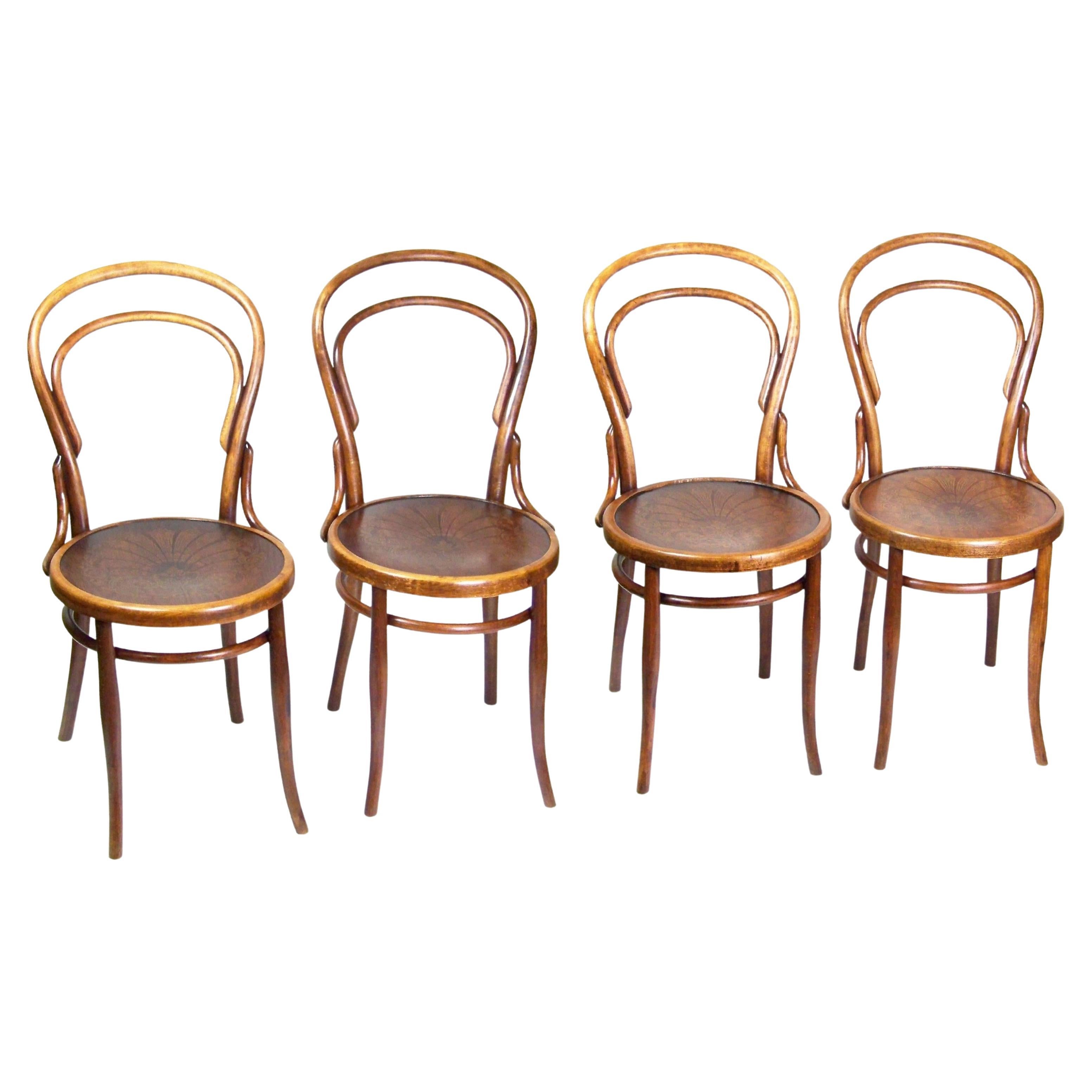Four Chairs Thonet Nr.14, 1900 circa