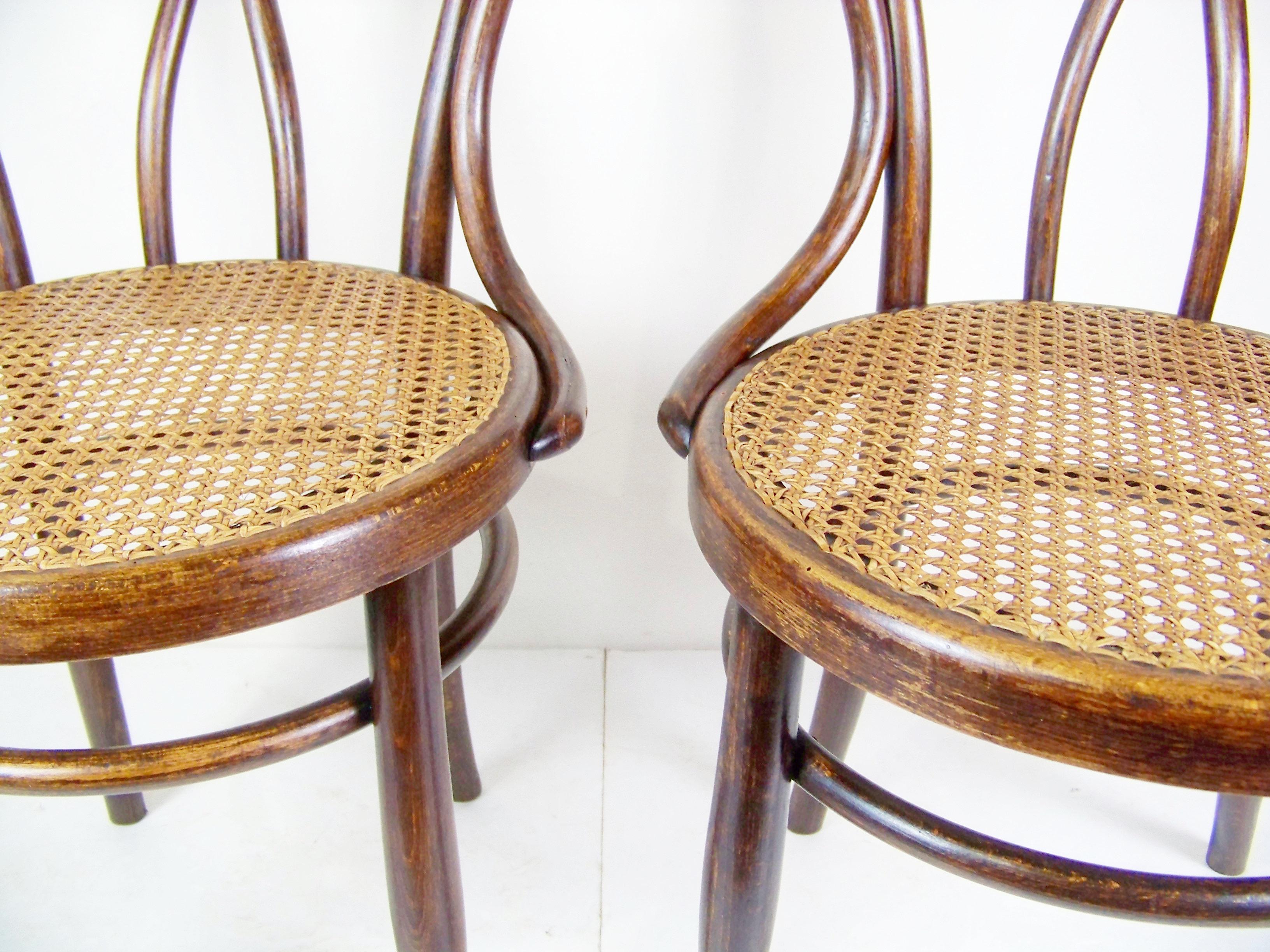 20th Century Four Chairs Thonet Nr.19, circa 1900 For Sale