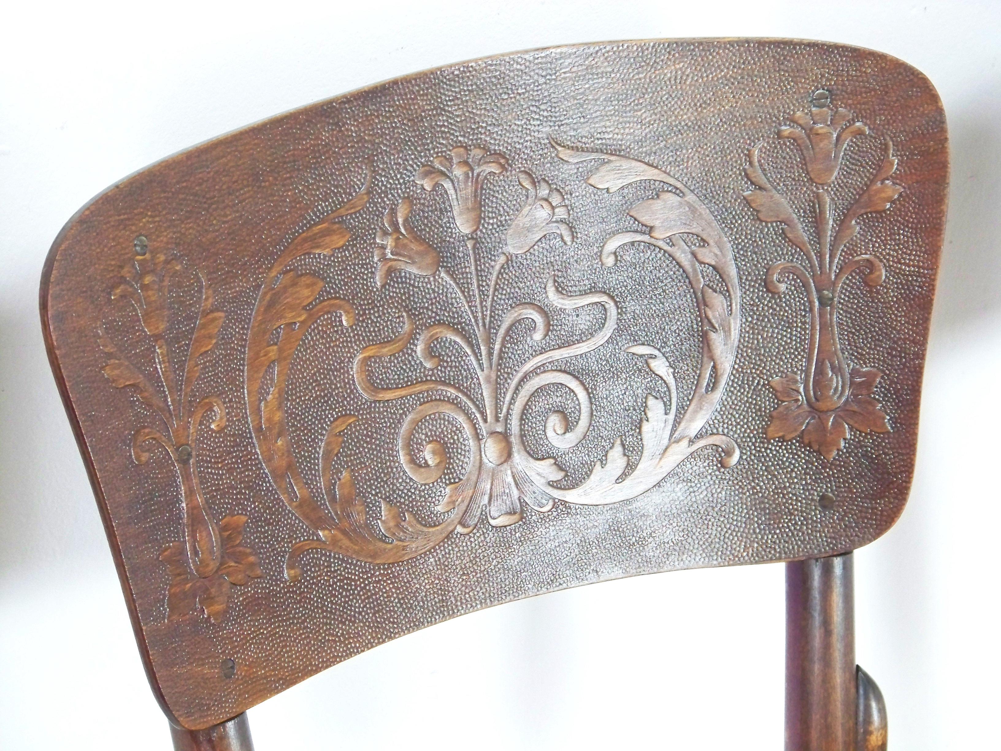 Art Nouveau Four Chairs Thonet Nr.57, circa 1900