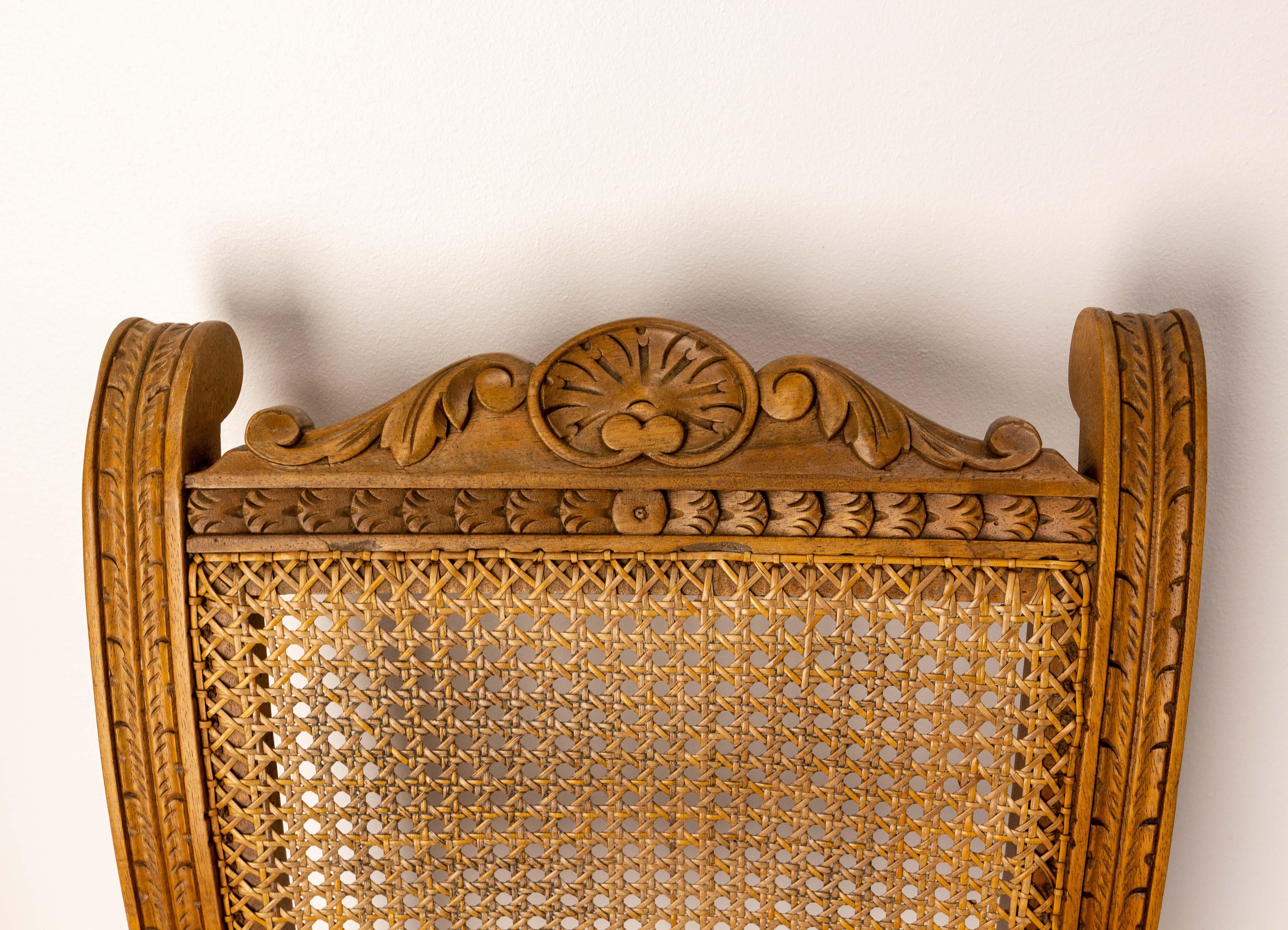 Four Chairs Walnut and Cane in the Louis XIII Style, French, circa 1900 For Sale 6