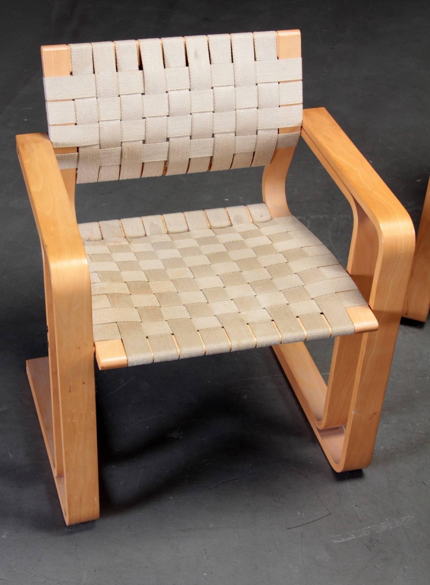 Mid-Century Modern Four Chairs with Beech Armrests by Rud Thygesen and Johnny Sørensen For Sale