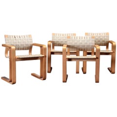 Four Chairs with Beech Armrests by Rud Thygesen and Johnny Sørensen