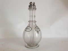 Four Chamber Liqueur Decanter with British Coat of Arms