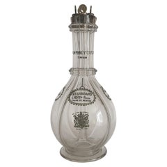Antique Four Chamber Liqueur Decanter with British Coat of Arms