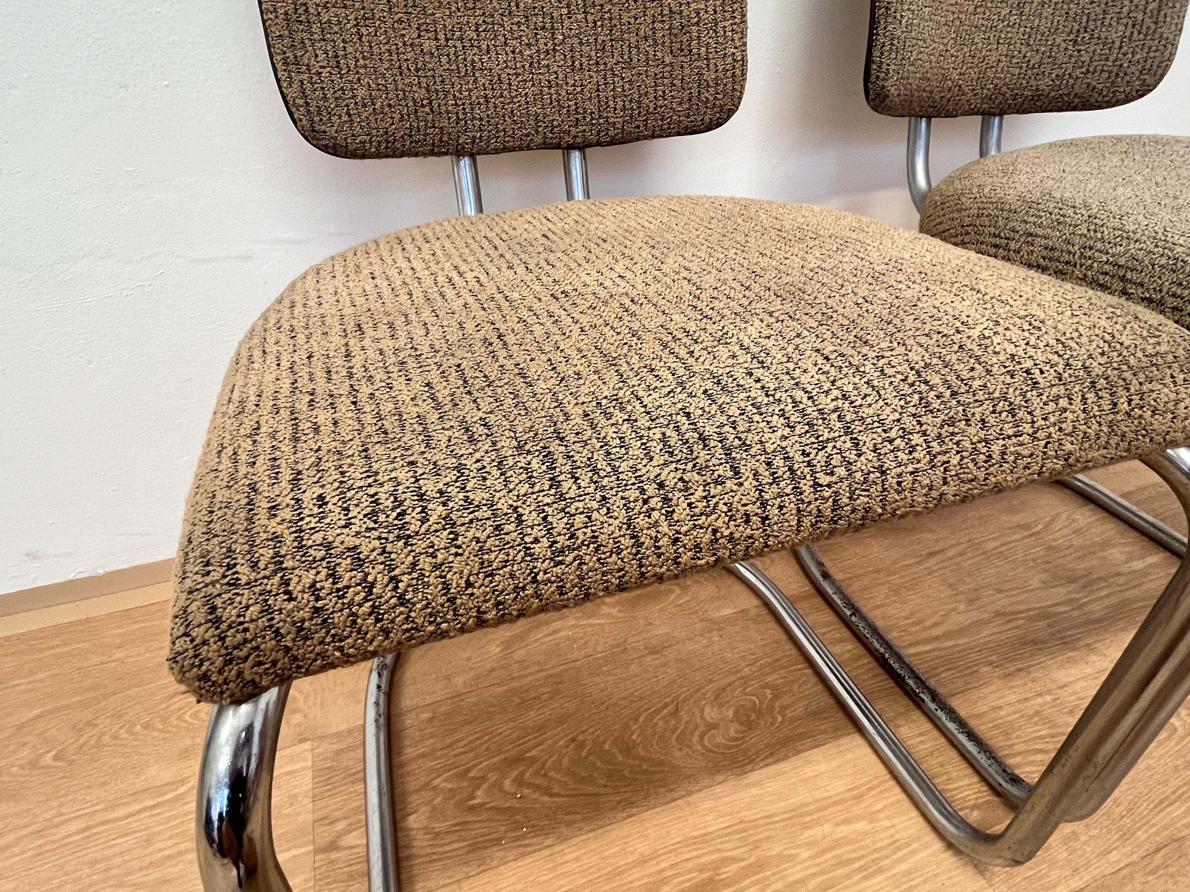 Czech Four Chrome tubular steel Bauhaus Chairs by Fritz August Breuhaus/Thonet - 1930 For Sale
