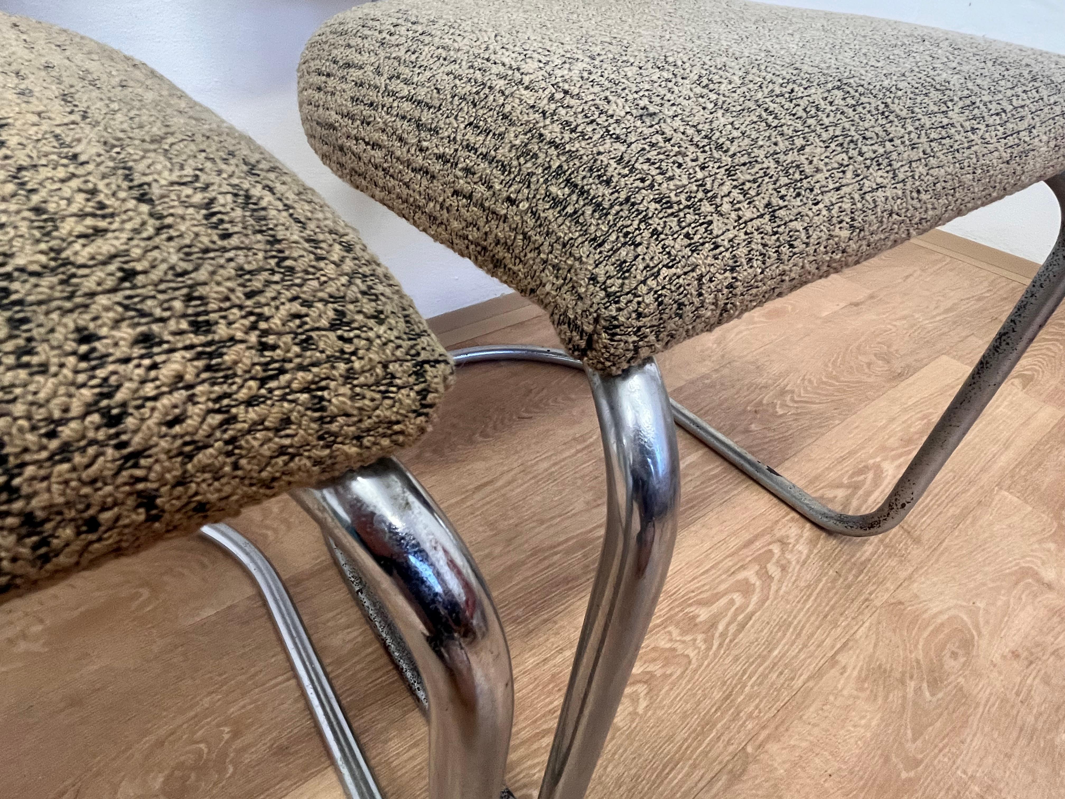 Early 20th Century Four Chrome tubular steel Bauhaus Chairs by Fritz August Breuhaus/Thonet - 1930 For Sale