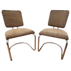 Quattro sedie Bauhaus in tubolare d'acciaio cromato di Fritz August Breuhaus/Thonet - 1930