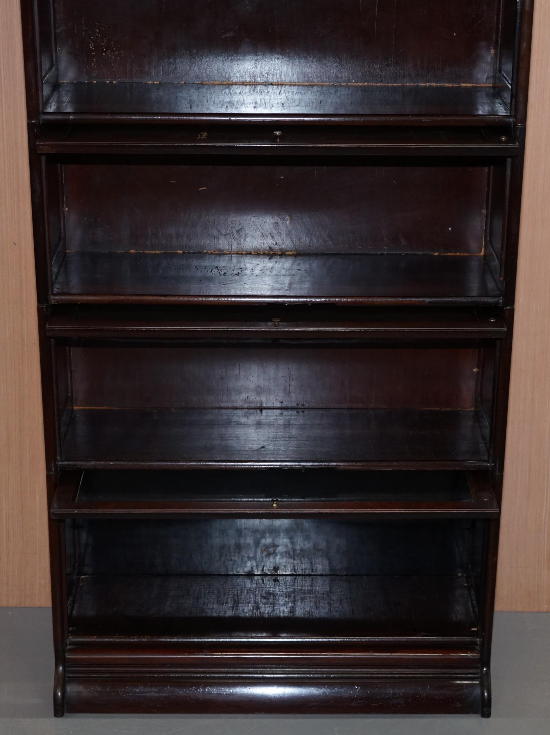 Four circa 1880 Grand Rapids Bookcase & Chair Co Stamped Legal Library Bookcases 8