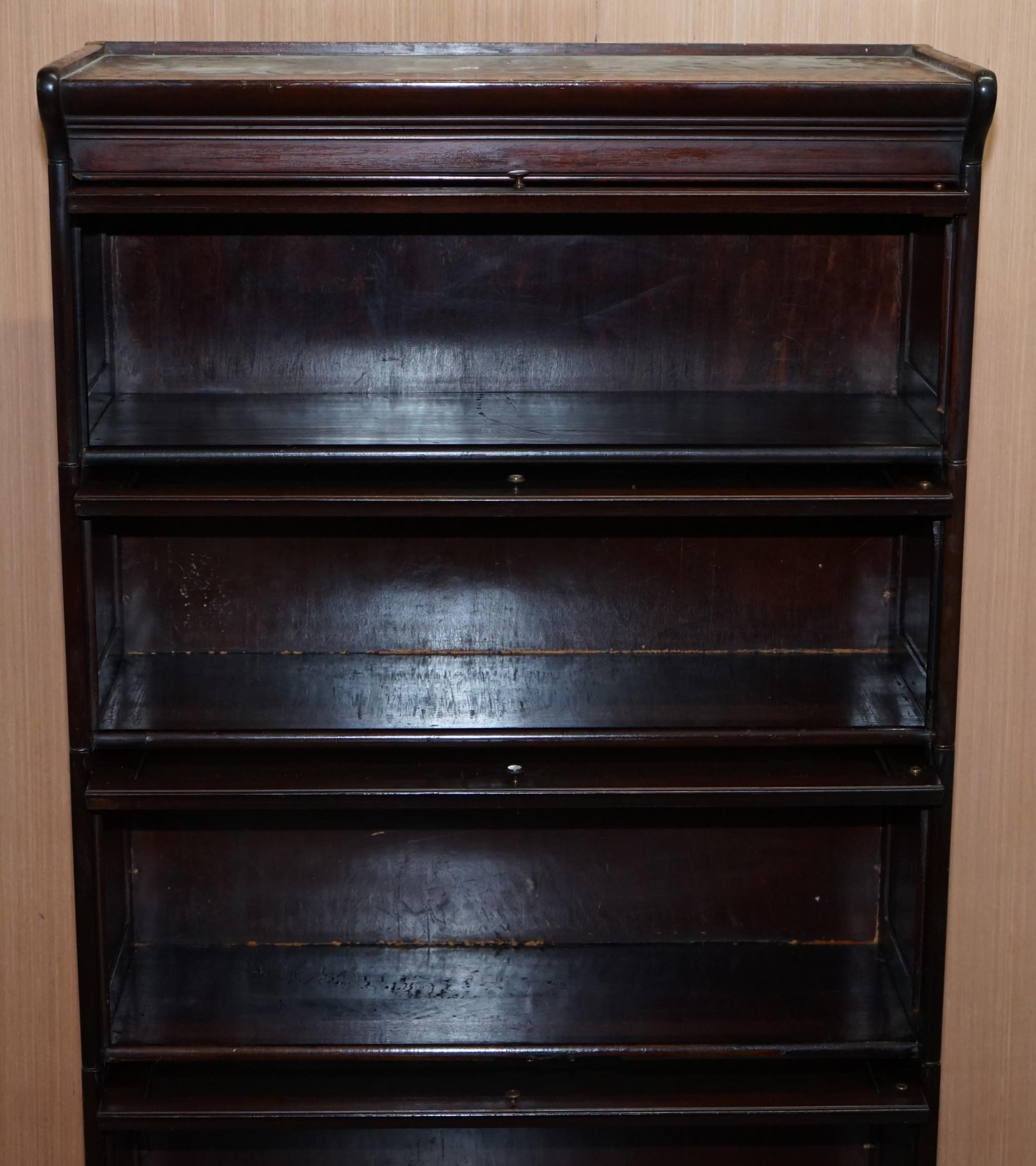 Four circa 1880 Grand Rapids Bookcase & Chair Co Stamped Legal Library Bookcases 9