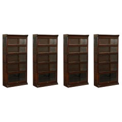 Four circa 1880 Grand Rapids Bookcase & Chair Co Stamped Legal Library Bookcases