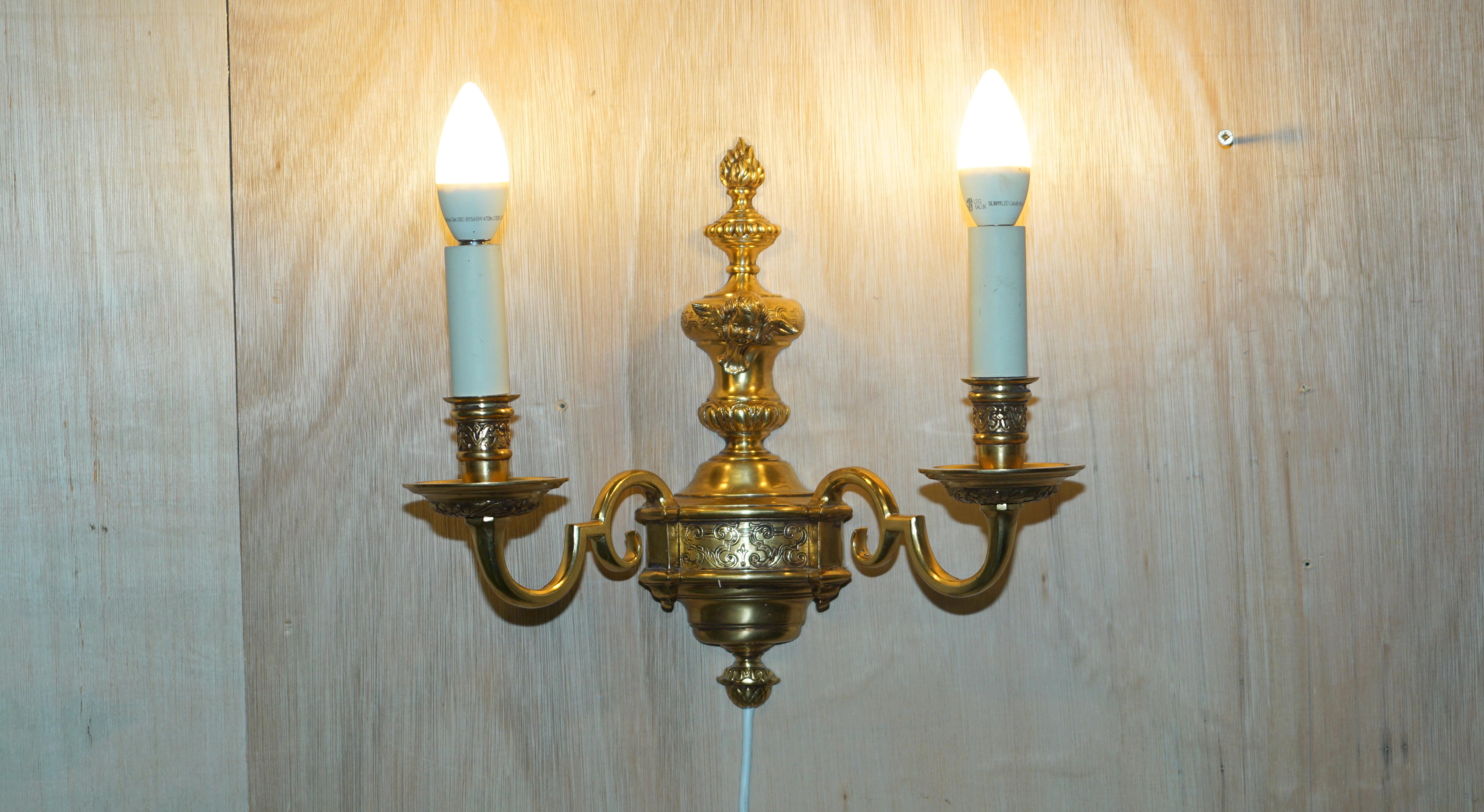 We are delighted to offer for sale this stunning suite of four large antique circa 1900 Gilt Bronze wall sconces which are part of a larger set 

These sconces are part of a set as mentioned, I have these four medium examples, four larger versions