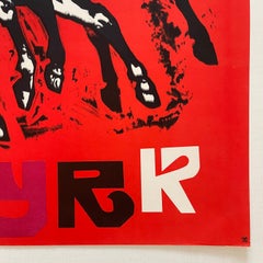 Four Circus Horses, Vintage Polish Circus Poster by Tadeusz Jodlowski, 1965