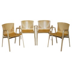 FOUR CIRENE 03 DINING ARMCHAIRS DESiGNED BY VICO MAGISTRETTI FOR DE PADOVA