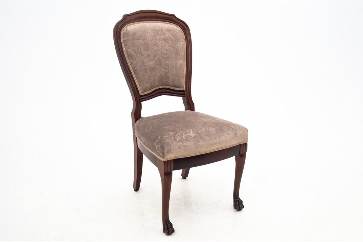 Cotton Four Classic Edwardian Antique Chairs For Sale