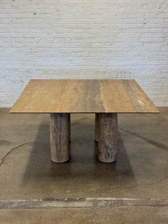 Four column dining table in the manner of Mario Bellini Il colonnato