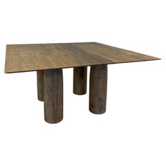 Four column dining table in the manner of Mario Bellini Il colonnato