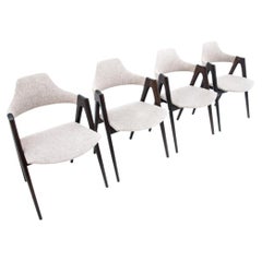 Four Compass Dining Room Chairs, Designed by Kai Kristiansen, Denmark, 1960s