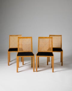 Four ‘Corall’ chairs designed by Axel Einar Hjorth for Nordiska Kompaniet, 1937