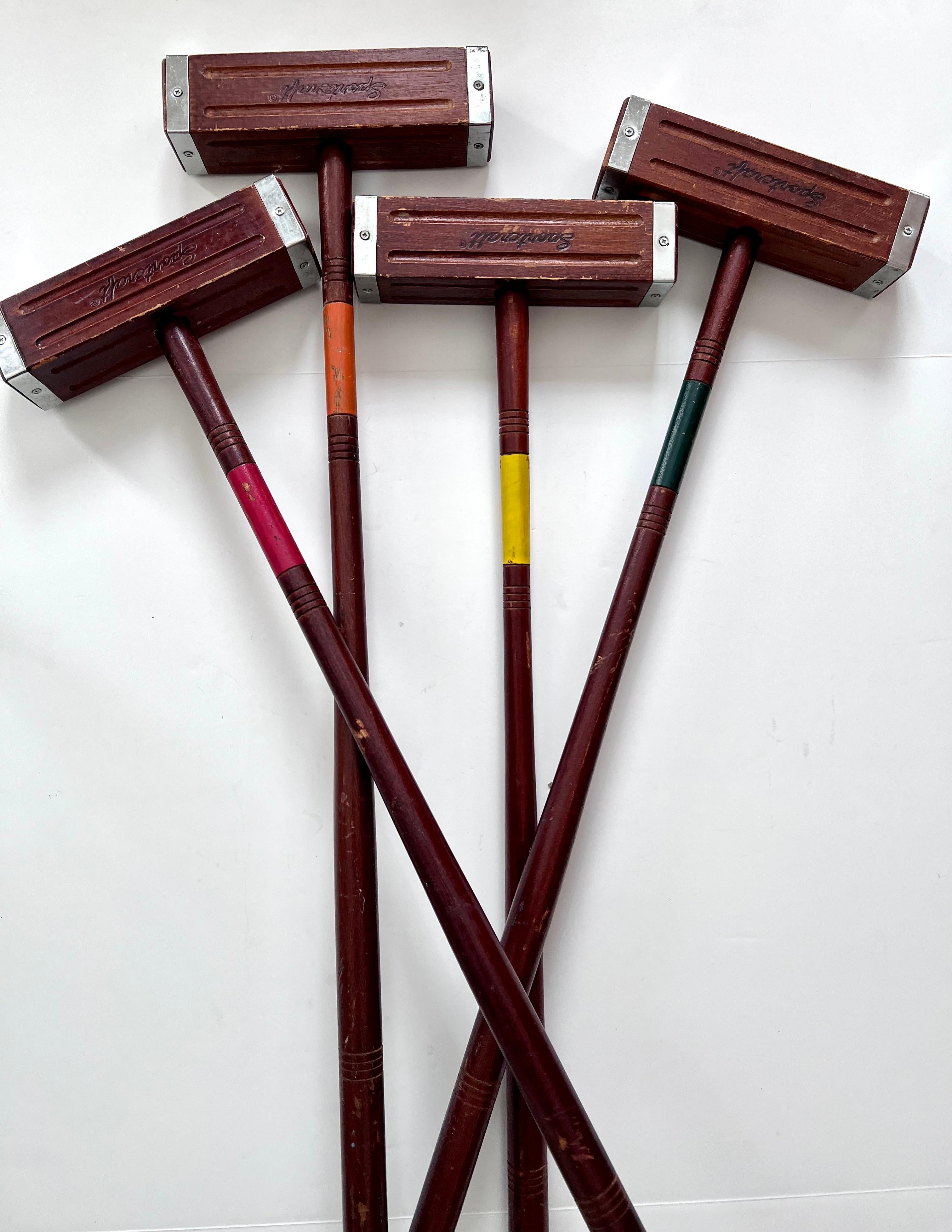Mid-Century Modern Four Croquet Mallets For Sale