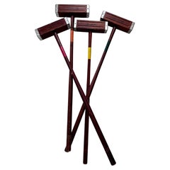Used Four Croquet Mallets