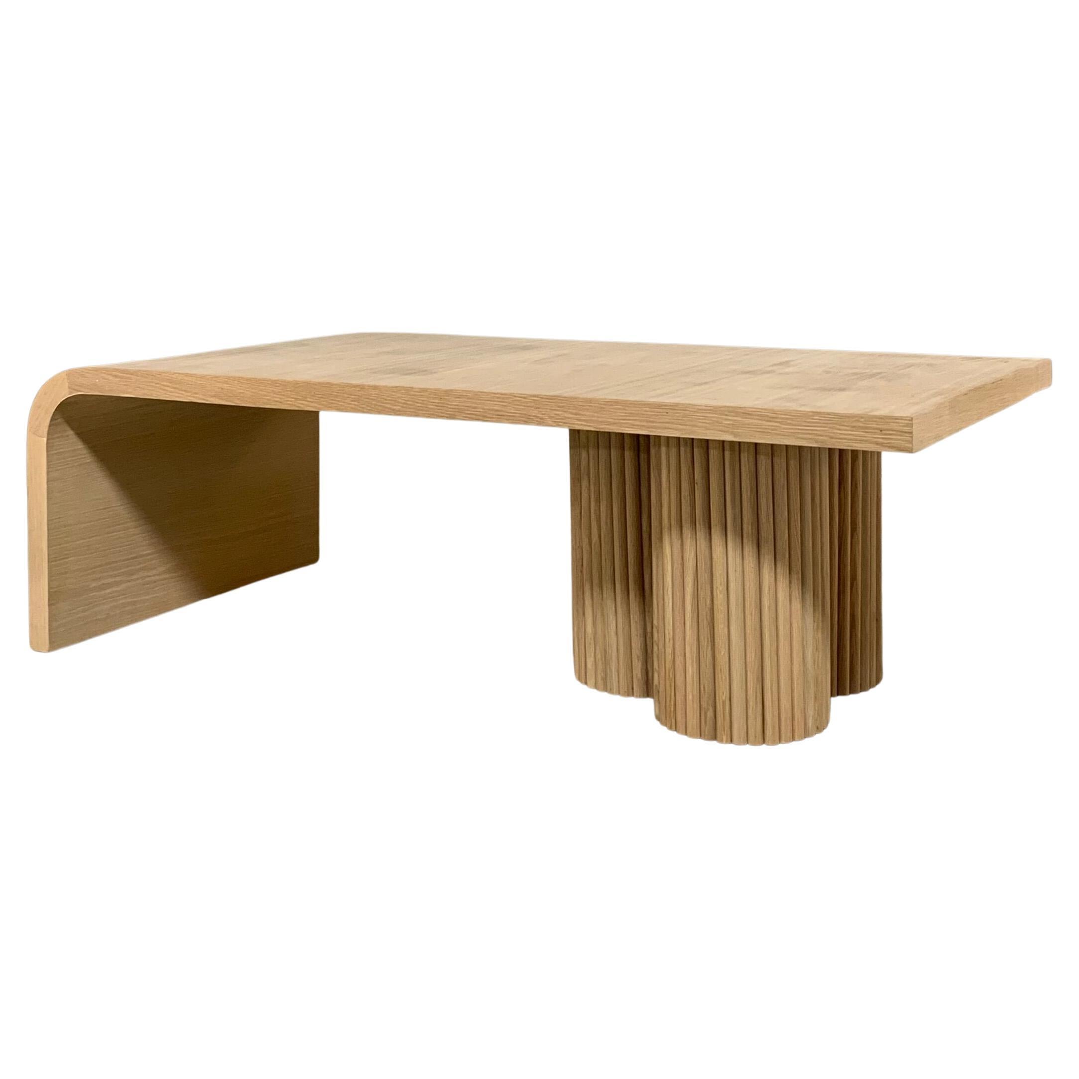 Four Curves Coffee Table, Reeded Version For Sale