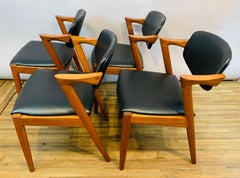 Four Danish 1960s Kai Kristiansen Teak Dining Chairs Model 42 for Schou Andersen