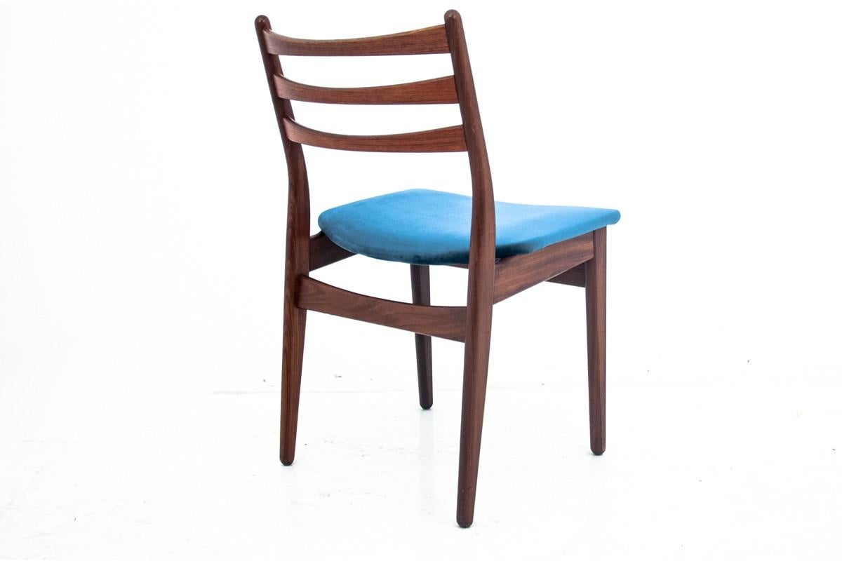 Four Danish Dining Chairs after Renovation with Ladder Back 2