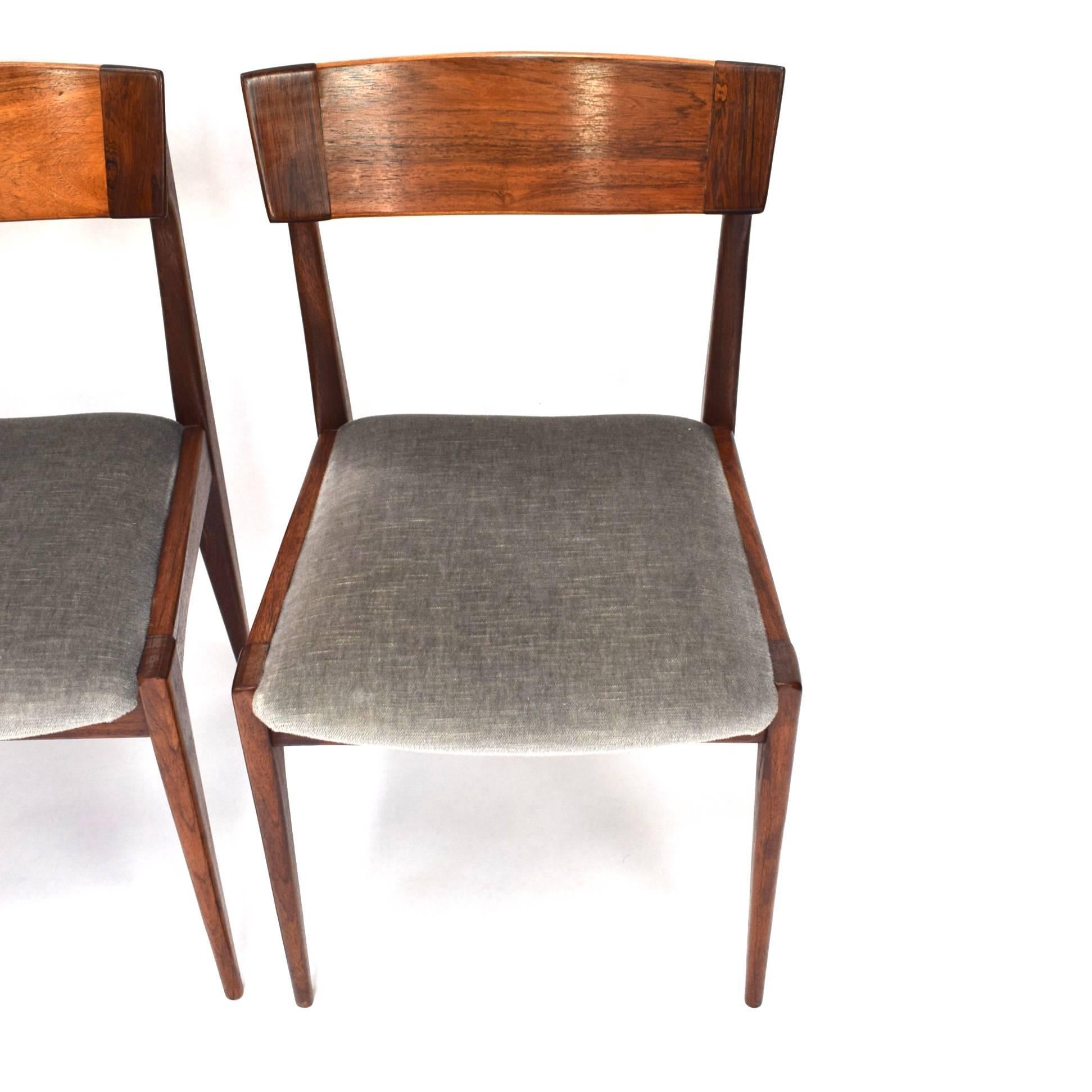 Four Danish Dining Chairs in Brazilian Rosewood, 1950s 3