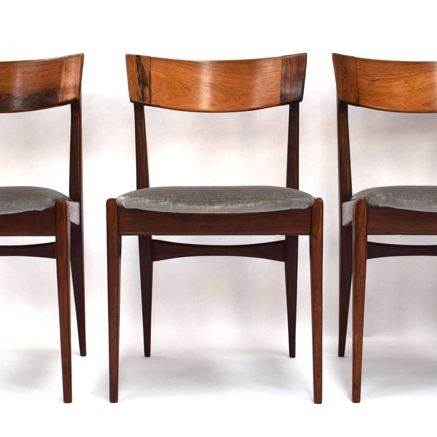 Mid-20th Century Four Danish Dining Chairs in Brazilian Rosewood, 1950s