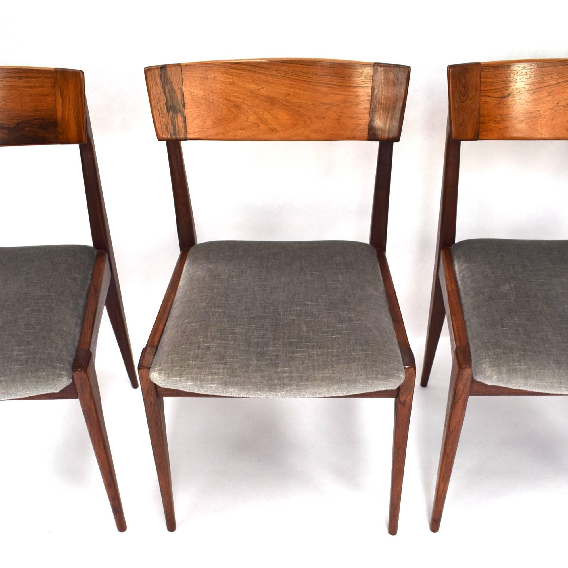 Four Danish Dining Chairs in Brazilian Rosewood, 1950s 1