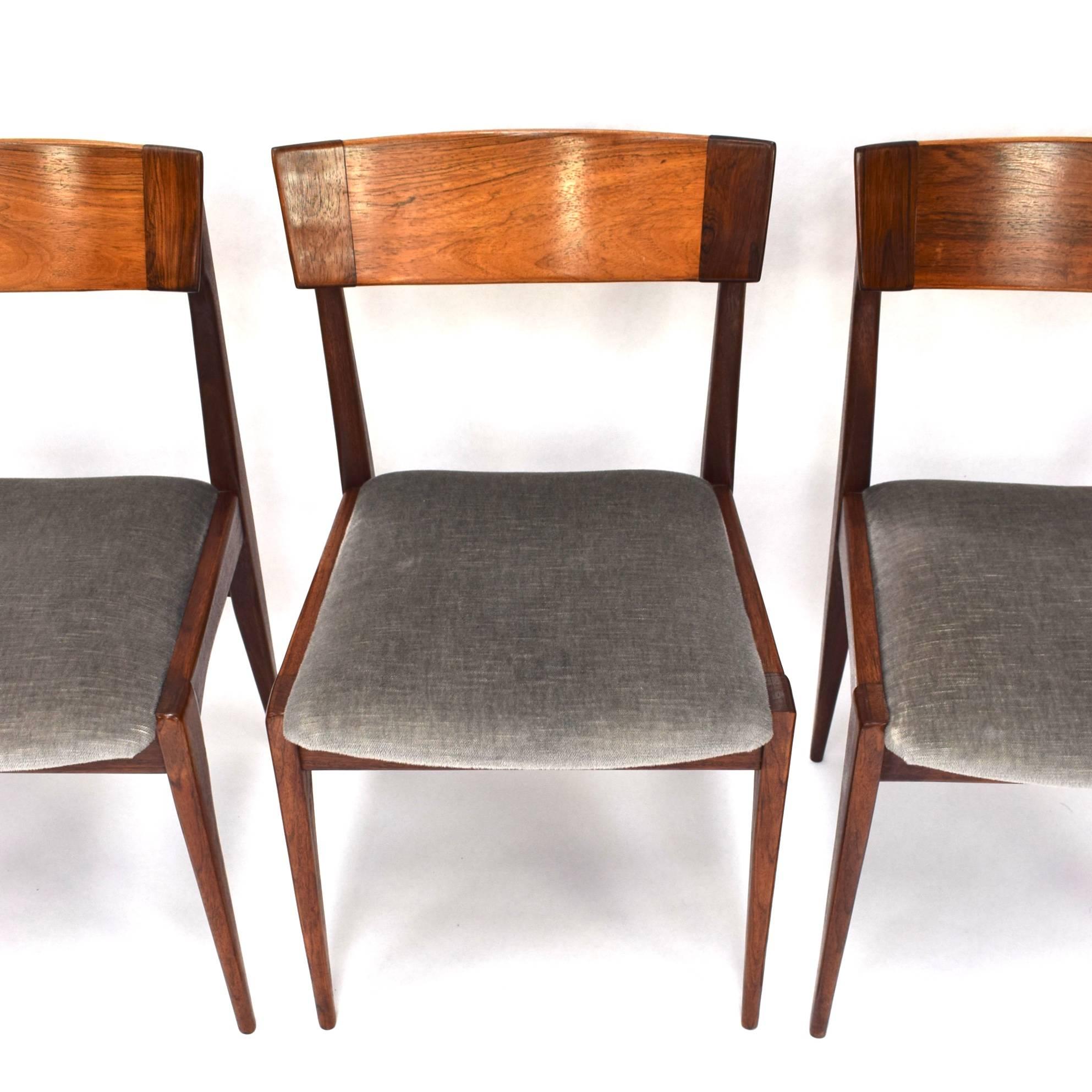 Four Danish Dining Chairs in Brazilian Rosewood, 1950s 2