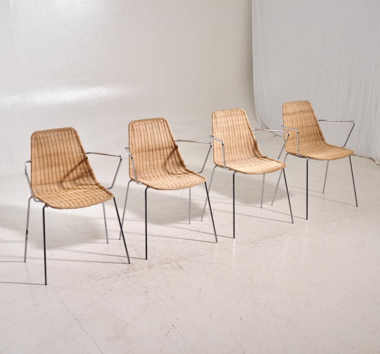 Four Danish modern armchairs, late 20th century.