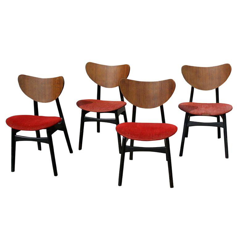 Quatre chaises de salle à manger de style danois par G Plan