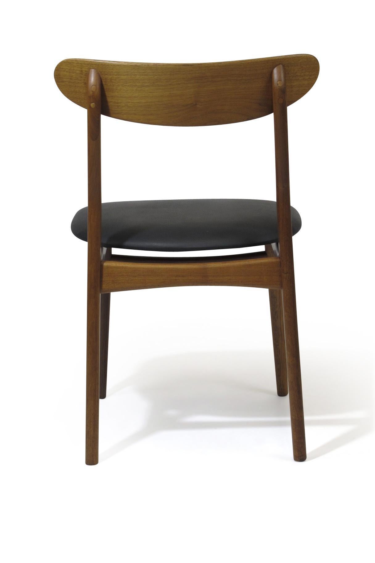 Four Danish Walnut Dining Chairs 2