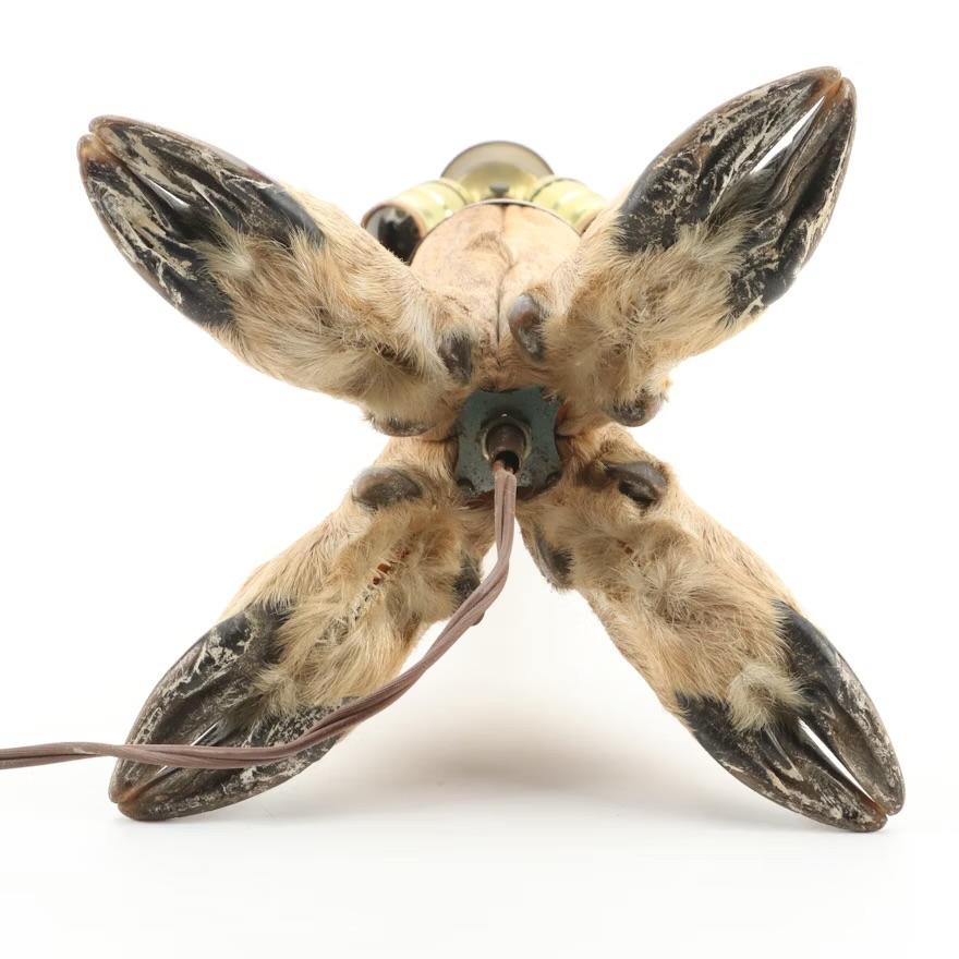 Lampe de table Taxidermy à quatre capuchons de cerfs en vente 1