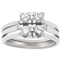 Four Diamond 14k White Gold Ring