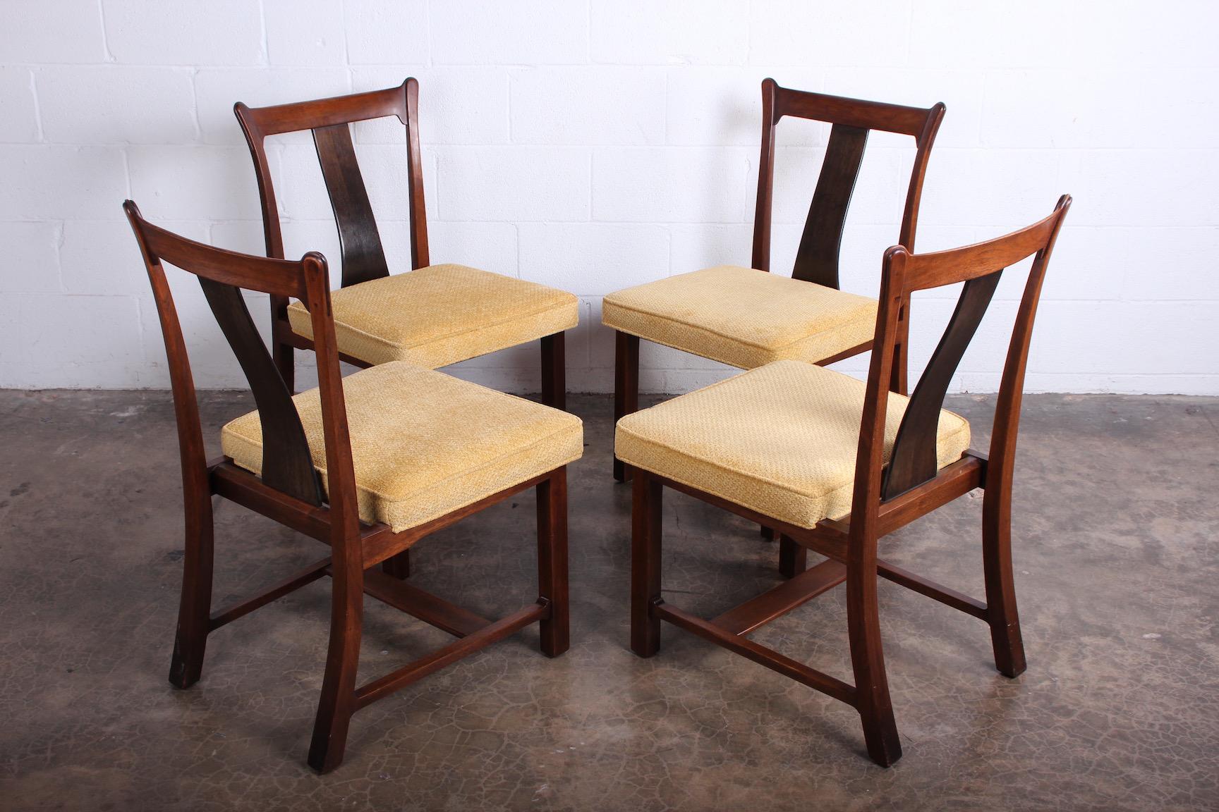 Four Dining Chairs by Edward Wormley for Dunbar 6