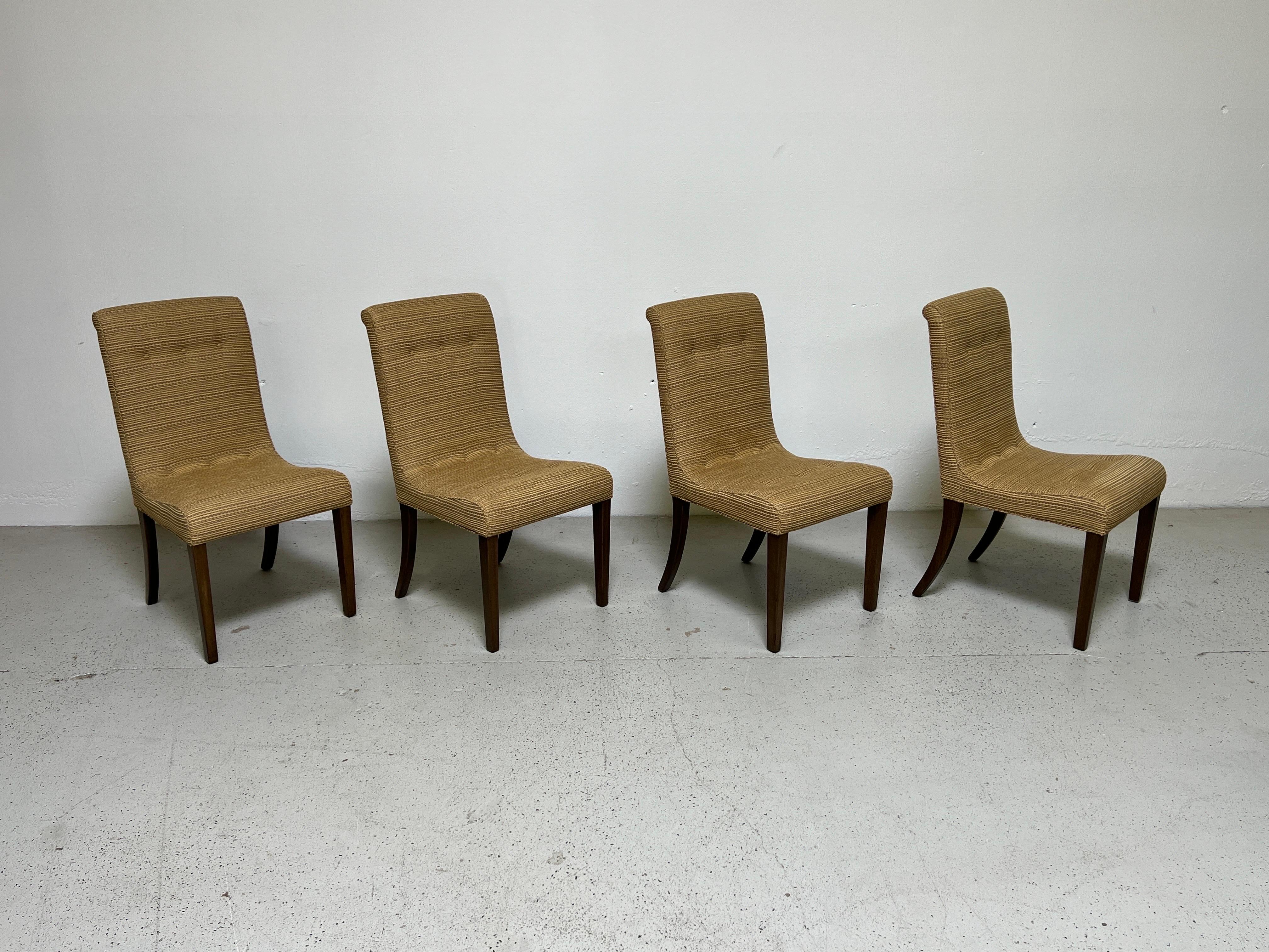 Four Dining Chairs by Edward Wormley for Dunbar For Sale 7