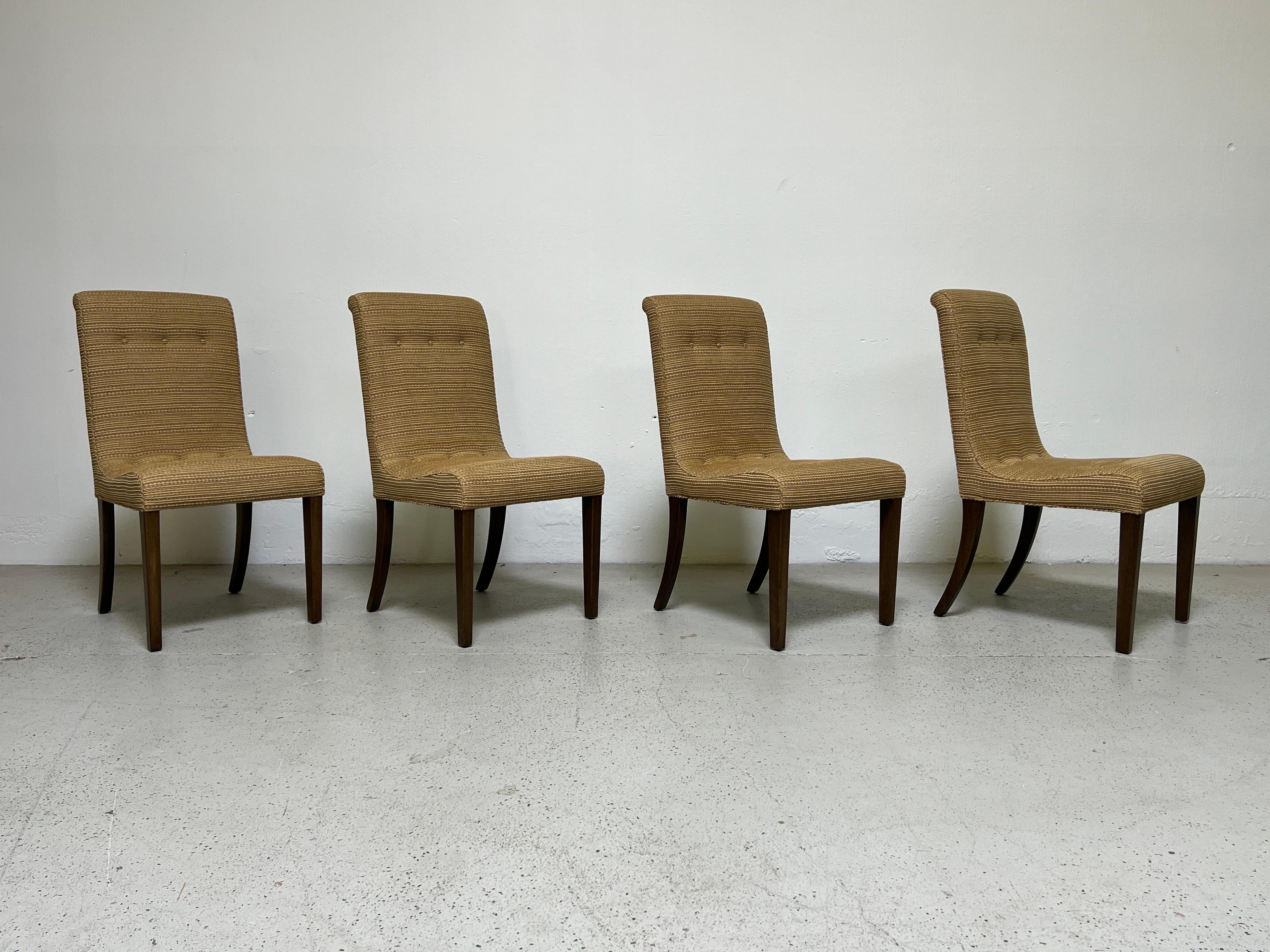 Four Dining Chairs by Edward Wormley for Dunbar For Sale 9