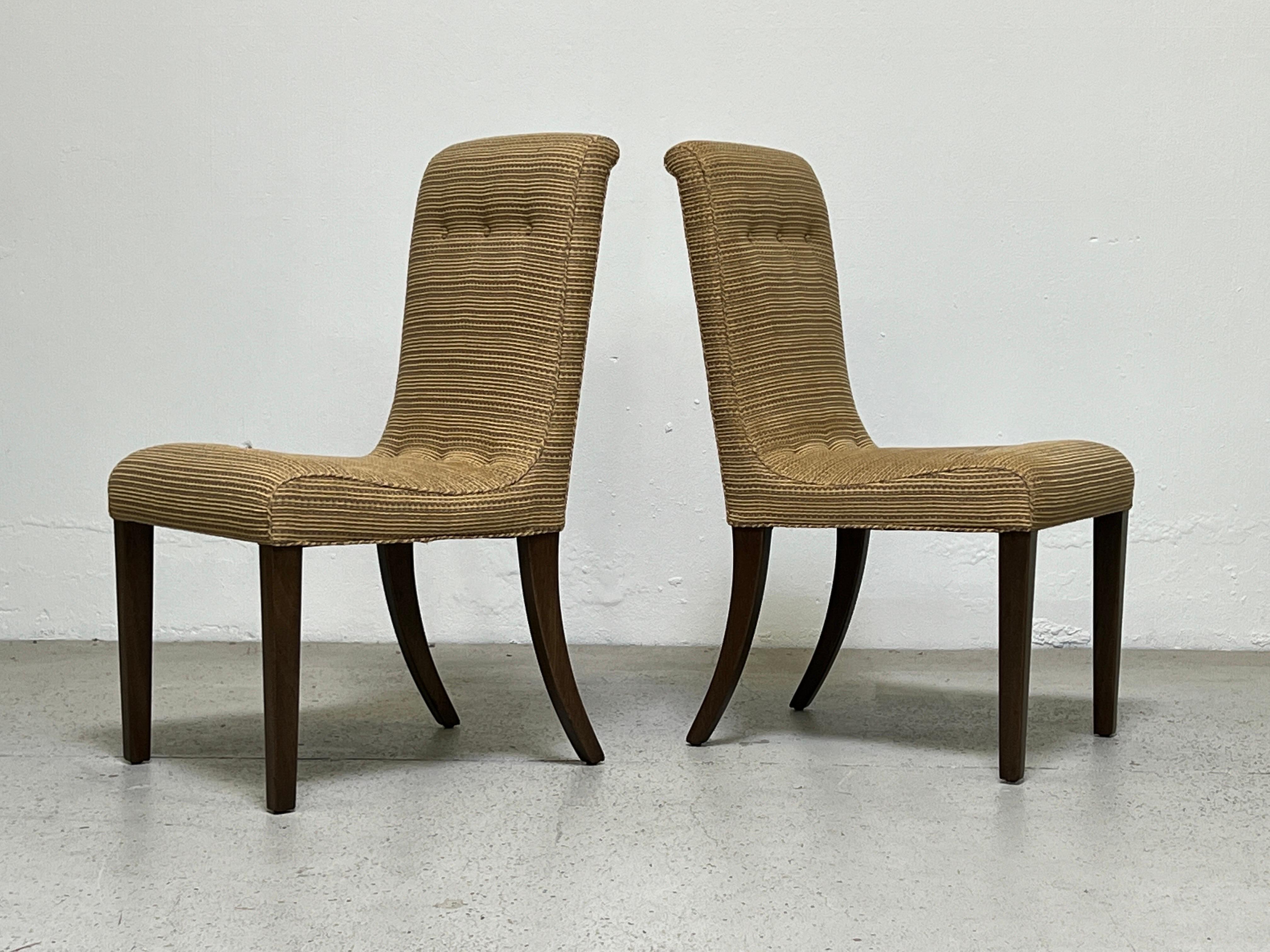 Four Dining Chairs by Edward Wormley for Dunbar In Good Condition For Sale In Dallas, TX